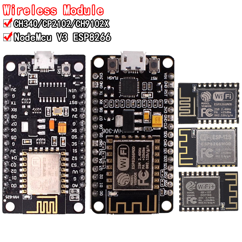 Esp8266 Nodemcu Board - Modul Nirkabel CH340/CP2102/CH9102X NodeMcu V3 V2